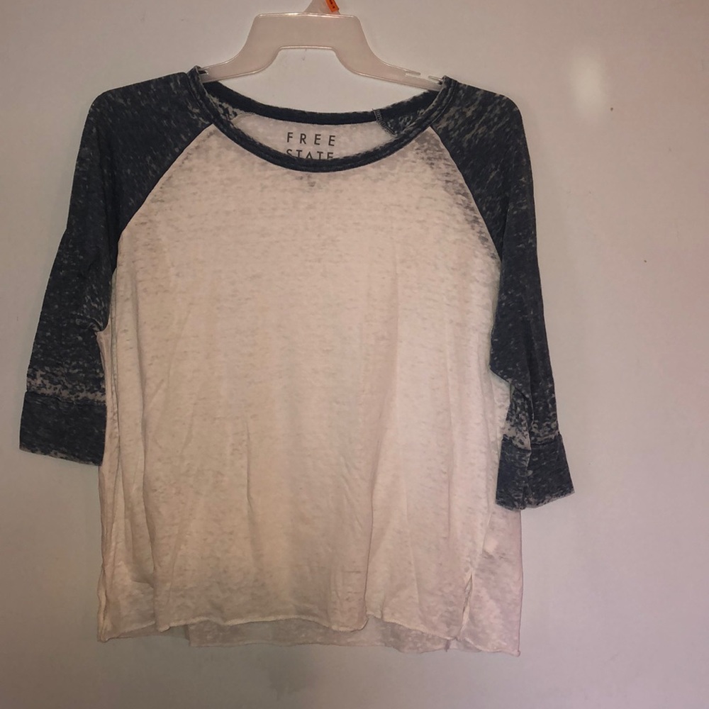 Free state by Aeropostale 3/4 baseball tee sheer